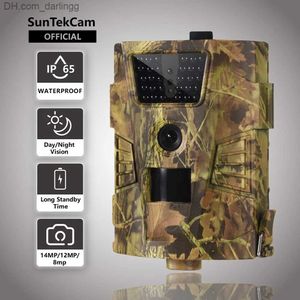 Câmeras de caça Suntekcam 1080p Trail Camera 30pcs LED infravermelho 850NM IP65 TRAPAGRAGRA DE PROMUTA ÁGUAs usada para longo prazo 14MP Q240306