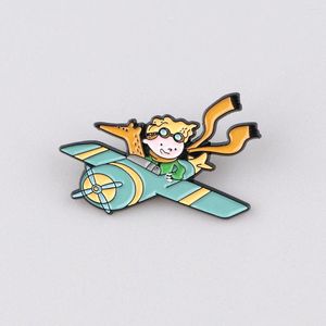 Broschen Fuchs Harte Emaille Pin Niedlich Kawaii Kleiner Prinz Junge Abzeichen Zubehör Cartoon Anime Fan Schmuck Weihnachtsgeschenk