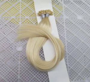 100 extensão de cabelo humano virgem queratina pré-ligado u ponta extensões de cabelo 200s 05gs loiro 60 8a cabelo virgem não processado u tip1052135