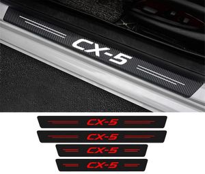 4st CAR SCUFF PLATE DOOR THRESHOLD SILL STICKERS FÖR MAZDA CX5 CX5 KE KF 2021 2020 2019 2018 2017 2016 2016 AUTO LOGO COVERS4370544