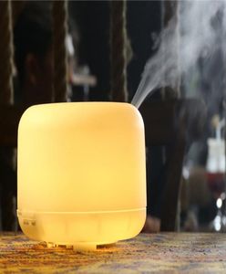 Ultrasuoni di alta qualità 500 ml luci bianche calde diffusore di aromi profumo umidificatore purificatori d'aria atomizzatore con 4 timer per HomeOff8019250