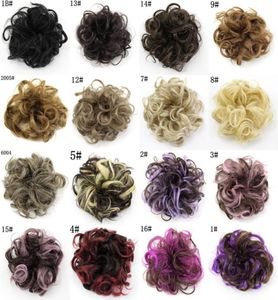 16 farben Neue Ankunft Stil Lockenwickler Puff Knospe Elastische Haarbänder Haargummis Frauen Haar Zubehör 5pcslot4813263