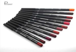 12 ColorsSet Sexy Matte Lip Stick Lipliner Lip Liner Pencil Matt Nude Lipsliner Pen Set Beauty Makeup Tool Cosmetic2702058