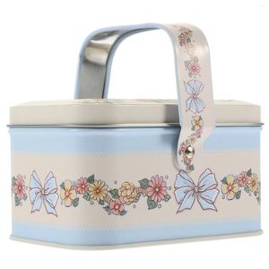 Storage Bottles Cookie Tin With Lid Christmas Gift Packaging Box Jar Candy Elk Holder