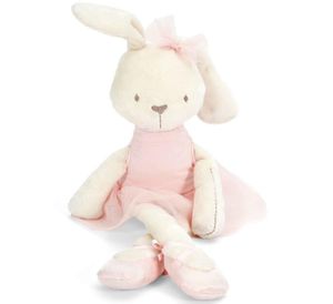 FG1511 1pc 45cm Cute Rabbit with Pink Dress Baby Plush Toy Soft Ballet Bunny Rabbit Doll Kids Comfort Doll Gift for Children9452038