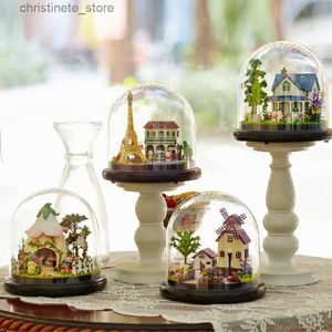 Architettura/Casa fai da te Giocattoli per la casa La casa delle bambole fai da te include la copertura antipolvere Mobili in miniatura Casa delle bambole miniaturas Casa delle bambole Giocattoli per bambini Regalo di compleanno