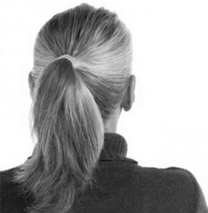 Glattes, silbergraues Echthaar-Pferdeschwanz-Haarteil zum Umwickeln, natürliches Highlight, salz- und pfeffergraues Haar, heller Pferdeschwanz 7954930