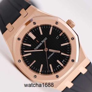 Elegante Armbanduhr, Rennsport-Armbanduhren, AP Epic Royal Oak Series 15400OR Herrenuhr, Roségold, automatische mechanische Schweizer Uhr, Luxus-Sportuhr mit einem Durchm