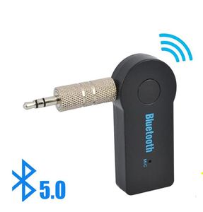 2 Arada 1 Kablosuz Bluetooth 50 Alıcı Verici Adaptör 35mm Jack Araba Müzik Audio Aux A2DP Kulaklık Alma Handsfre1655949