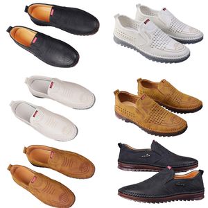 Casual shoes for men's spring new trend versatile online shoes for men's anti slip soft sole breathable leather shoes man 41