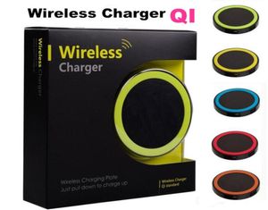 50st S6 QI Wireless Charger Cell Phone Mini Charge Pad For Qiabled Device Samsung Nokia HTC LG Mobiltelefon med detaljhandelspaket JE12455409