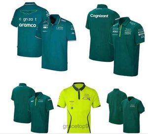 Men's Polos F1 Racing Polo Shirt Summer Team Short-sleeved T-shirt with Customizable Txab