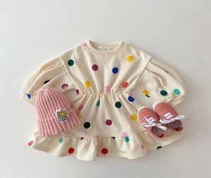 Barn kläder våren hösten 2021 baby pojke kläder set koreansk tjej klänning härlig ballong tryck tvillingar outfit sets8869653