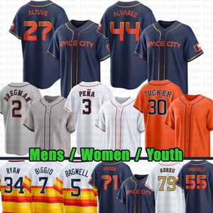 27 Jose Altuve Baseballtrikot Alex Bregman City Jeremy Pena Yordan Alvarez Craig Biggio Kyle Tucker Jeff Bagwell Josh Hader Abreu Framber Valdez Justin Verlander