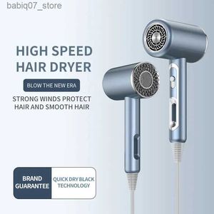 Hair Dryers Hair dryer 1600W fast drying low noise strong wind high-speed hair care family travel hotel smooth air nozzle high-quality Q240306