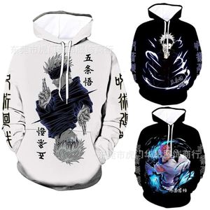 Spell Return Battle Anime Sweater 3D Digital Stamping Mens Hoodie 2023 Spring e Autumn Sliose Long Sleeve Coat
