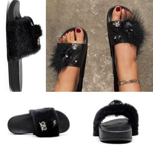 GAI Neuer Stil Designer-Sandalen Italien Hausschuhe Paris Neue Gummi-Slides Sandalen Blumenbrokat Damen Herren Slipper Flache Böden Flip-Flops Damenmode Gestreifter Strand