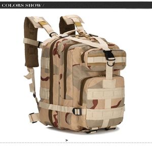 Designer 12 cores 3p mochila tática ao ar livre 30l saco militar exército trekking esporte viagem mochila acampamento caminhadas trekking camou9503387