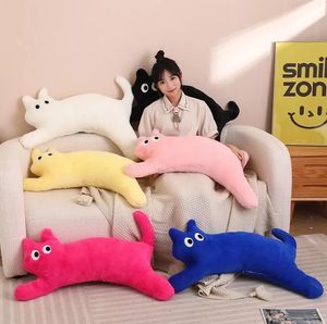 2024 Dopamine cat strip big throw pillow Cat strip doll leg pillow sleeping cushion cushion plush toy doll home