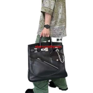 Bolsa artesanal de couro genuíno bk40, bolsas de alta capacidade, edição limitada, bolsa de negócios, viagem, baghave logotipo hbwi