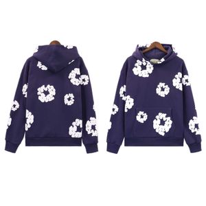 Designer kläder mens hoodie lyx varumärke populära denimteam höst och vinter kapok skum par hoodie set wx11