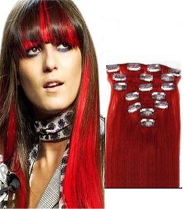 Rote brasilianische Haar-Clip-In-Extensions Clip-In-Brasilianische Haar-Extensions Clip-In-Echthaar-Extensions5152448