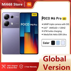 Global Version POCO M6 Pro 4G Helio G99-Ultra 67W Turbo Charging 64MP Triple Camera With OIS 120Hz AMOLED 5100mAh Battery