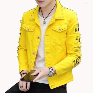 Mäns jackor vår och höst jeans kappa koreansk stil modestudenter stilig mångsidig jacka bär sommar denim