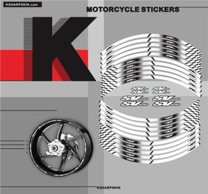 Motorcycle wheel decoration waterproof stickers sunscreen stripe decals night reflective for SUZUKI SV6509585940