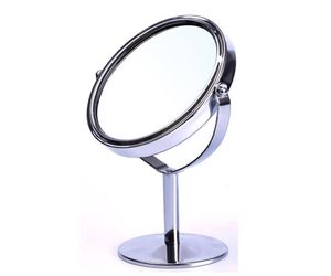 High Quality Women Oval Shape Make Up Mirror Double Dual Side Rotating Cosmetic Desk Stand Table Mirror Makeup Compact Mirror5003690