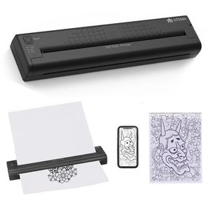 Small Wireless Thermal Tattoo Printer Transfer Machine Stencil Maker Line Ritning PO Tryck Kopiator Art Accessories 240227