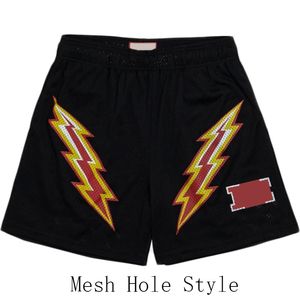 Mesh Hole Sport Shorts Homens homens Mulheres Basquete respirável Palnta de praia curta ao ar livre