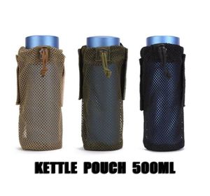 Beutel 500ML MOLLE System Wasserflasche Beutelhalter Mikrofaser faltbarer taktischer Gürtelhalter Mounchain Camping2802096