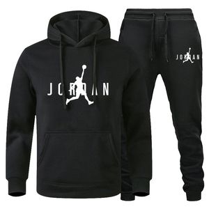 Mäns uppsättningar 2-stycken Hoodies+Running Pants Sport Suits Casual Men/Women Sweatshirts Tracksuit Hooded Sportwear New Brand Winter