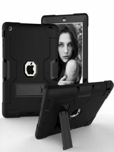 Tung stockprocess Hållbar robust Drop Protection Protective Kickstand -fodral för iPad 2 3 4 Old Model 97 iPad 2ipad 3: e Gen 1390600