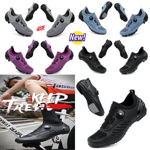 Deszigner Sapatos de Ciclismo Homens Esportes Dirt Road Biksce Sapatos de Velocidade Plana Ciclismo Tênis Flats Calçados de Bicicleta de Montanha SPD Chuteiras Sapatos 36-47 GAI