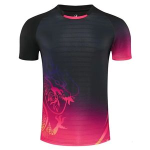 Tennis-T-Shirt für Männer, Frauen, Mädchen, Jungen, Tischtennis-T-Shirts, Paar-Druck, kurzärmelig, Ping-Pong-Volleyball-Badminton-Uniform 240306