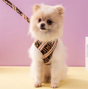 犬の襟ペットチェストストラップ茶色の小さな中サイズの犬シュナウザーリーシュ