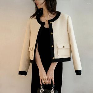 Kvinnors jackor mångsidiga högklassiga kappa 2024 Ins Small Short Hong Kong Style Top Woman