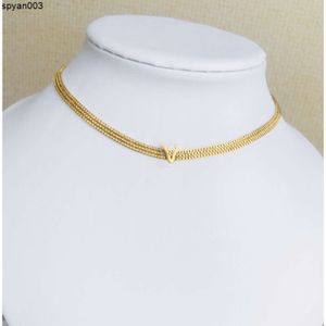 Pendant Chain Choker Fashion Ny gåva Gulddesigner födelsedag halsband rostfritt stål smycken
