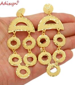 Adixyn etiopiska örhängen för kvinnor dubai arab 24k guld färg india bröllop party smycken gåvor n0 2106247946939