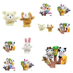 フィンガー玩具10pcs/セット漫画動物の指の操り人形子どものためのベイビーPotyギフト贈り物家族人形子供おもちゃドロップデリバリーギフトdho97