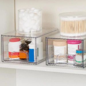 Scatole portaoggetti Cassetti per trucco Cassetto organizer per cosmetici impilabile multifunzionale con per il bagno