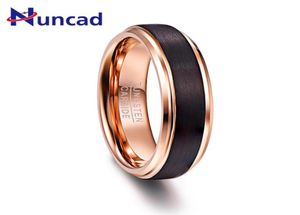 Anéis de casamento cor preta alta polimento 100 carboneto de tungstênio para homens bandas multitamanho anillos2458149