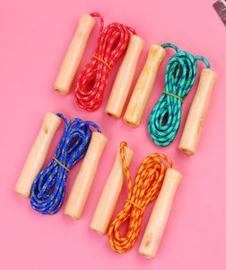 Primärstudentsport Toys Students Single Up to the Standard Hoppning Rope Children039S Fitness Trähandtag Hopp Ropes Scho8482058