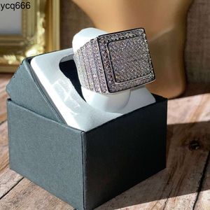 Big Man Hip Hop Style Chunky Fashion 14K Moissanite Diamond Ring Arabic Gold Wedding Pierścienie