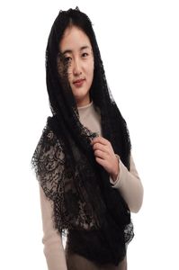 1PC Women spetsslöja Infinity Katolska kapell Latin Mass Mantilla Head som täcker WhiteBlack High Quality Fast Transport8582747