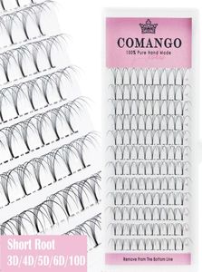 Falsche Wimpern CoMango Sharp Narrow Stem Premade Fans Lash 3D4D5D6D10D Slim Thin Pointy Base Russian Volume MinkFalse2113437