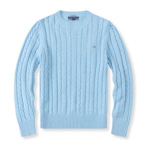 Senior Men's Designer Brand Sweater Men's T-shirt Sticked Round Neck Sports Casual Cotton Men's Pullover Tröja