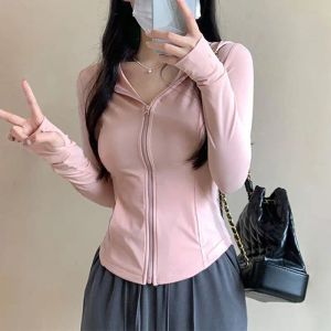 Women's Jackets 2023 Summer Fashion Upf50+slimming and Slimming Exterior Wear Sun Protection Uv Womens Solid Color Hooded Jacket